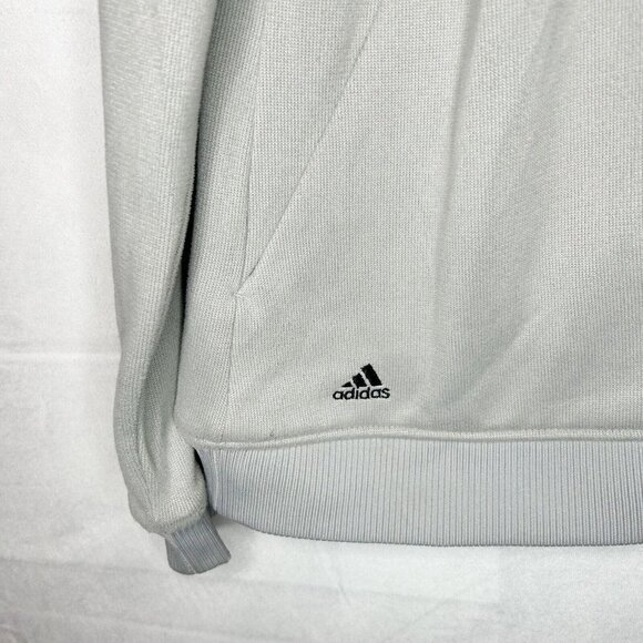 Adidas Women's Bomber Sweater / Jacket Gray Full Zip Sz. XL Tight-Knit - Picture 4 of 7